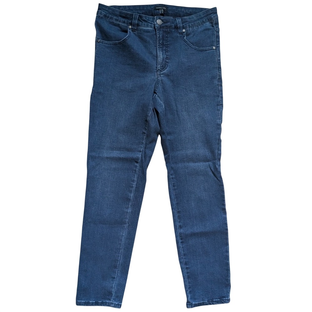Universal‎ Standard Seine Skinny Jeans Size 10 Mid Rise Dark Wash Denim USPA0302